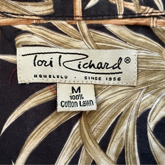 TORI RICHARDS Aloha Hawaiian Collared Shirt Men M Medium - Picture 4 of 5